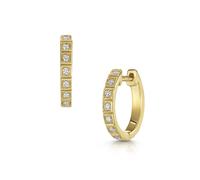ROX Code Diamond Hoop Earrings 18ct Hoop Earrings Exclusive Luxury - Yellow Gold