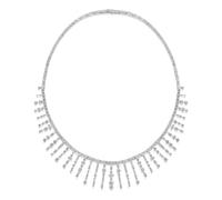 ROX Code Statement Diamond Collar 18ct Exclusive Luxury Diamond Drop Hallmarked - White Gold - ROX Diamond & Thrills Jewellery
