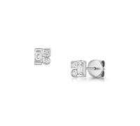 ROX Code Stud Earrings 18ct Exclusive Luxury Hallmarked - White Gold
