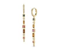 ROX Code Tourmaline & Diamond Earrings 18ct Exclusive Luxury Hallmarked Drop Earrings - Orange - Yellow Gold - Mixed Metals