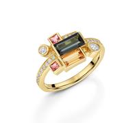 ROX Code Tourmaline Ring 18ct Modern Timeless Luxury Hallmarked - Orange - Yellow Gold