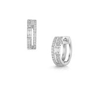 ROX Code White Gold Diamond Hoop Earrings 0.39cts 9ct Hoop Earrings In ROX Luxury Packaging Luxury Hallmarked - ROX Diamond & Thrills Jewellery