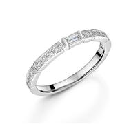 ROX Code White Gold Stacking Ring In ROX Luxury Packaging Luxury Hallmarked - ROX Diamond & Thrills Jewellery