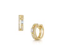 ROX Code Yellow Gold Diamond Hoop Earrings Hoop Earrings In ROX Luxury Packaging Luxury Hallmarked - ROX Diamond & Thrills Jewellery