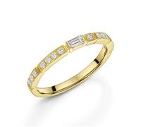 ROX Code Yellow Gold Stacking Ring In ROX Luxury Packaging Luxury Hallmarked - ROX Diamond & Thrills Jewellery