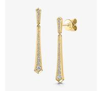 ROX Cosmic Diamond Drop Earrings 18ct 9ct In ROX Luxury Packaging Exclusive Luxury Diamond Drop Hallmarked Drop Earrings - Yellow Gold