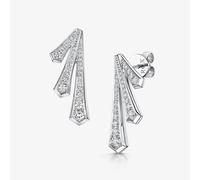 ROX Cosmic Diamond Drop Earrings 18ct 9ct In ROX Luxury Packaging Exclusive Luxury Diamond Drop Hallmarked Drop Earrings - White Gold