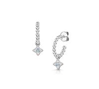 ROX Diffusion Blue Topaz Hoop Earrings Hoop Earrings In ROX Luxury Packaging Luxury - Sterling Silver