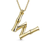 ROX Diffusion ROX Bamboo Gold Vermeil Letter W Pendant Lobster Clasp Pendant Luxury Lobster Clasp Chain Vermeil - Gold Plated Silver - ROX Diamond &
