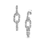 ROX Diffusion ROX Cane Silver Oval Drop Earrings In ROX Luxury Packaging Exclusive Luxury Drop Earrings - Sterling Silver