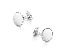 ROX Diffusion ROX Classic Oval Cufflinks Luxury - Tan Colour - Sterling Silver