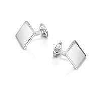 ROX Diffusion ROX Classic Square Cufflinks Luxury - Tan Colour - Sterling Silver