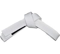ROX Fit BJJ Belt Kids Size - Kid’s Size Brazilian Jiu-Jitsu Belt 100% Cotton for Durable and Lightweight Design Competition Ready BJJ Gi Belts White (M1)