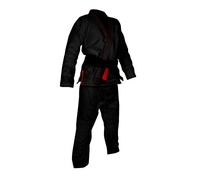 ROX Fit BJJ Gi Suits With for Competition Brazilian Jiu Jitsu Gi Suit - Black with Red Stitching, A0, A1, A2, A3, A4, A5, A6 (A0)