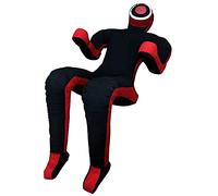 ROX Fit Grappling Dummy ROX Fit MMA Realistic Judo Punching Bag Arm lock Grappling Dummy - Sitting Position - hands front Black Red (6 Foot (72") - 180 cm)