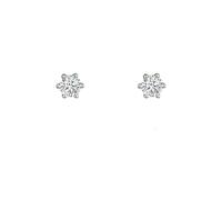 ROX Honour Diamond Earrings 18ct Timeless Butterfly back Luxury Hallmarked Claw Set - White Gold