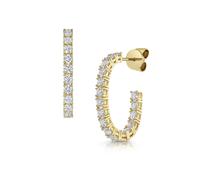 ROX Honour Lab Grown Diamond Hoop Earrings 18ct Hoop Earrings In ROX Luxury Packaging Luxury Hallmarked - Yellow Gold