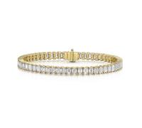 ROX Honour Lab Grown Diamond Tennis Bracelet 18ct In ROX Luxury Packaging Tennis Bracelet Luxury Hallmarked Claw Set Emerald Cut Diamonds - Yellow Go