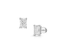 ROX Honour Lab Grown Radiant Cut Diamond Earrings Platinum Luxury Hallmarked 950 Platinum