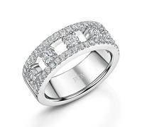 ROX Love Diamond Dress Ring 9ct Platinum Luxury Hallmarked 950 Platinum