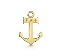 ROX LOX Diamond Anchor Charm In ROX Luxury Packaging Luxury - Yellow Gold - Plated Metal