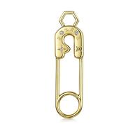ROX LOX Diamond Safety Pin Charm In ROX Luxury Packaging Luxury - Yellow Gold - Plated Metal