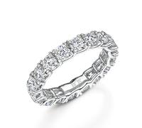 ROX Micro Claw Diamond Full Eternity Ring Platinum Luxury Hallmarked Claw Set 950 Platinum