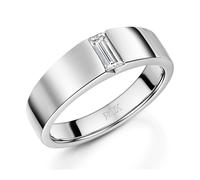 ROX Platinum Baguette Cut Diamond Wedding Ring Polished Platinum Baguette cut Luxury 950 Platinum