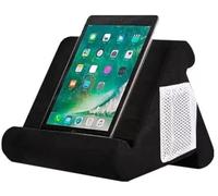 ROXANEPIG Multi-Angle Tablet Stand Pillow with Pocket, Book Couch Pillow Stand, Tablet Wedge Holder, Portable Triangle Tablet Stand for Tablets, eReaders, Smartphones, Books