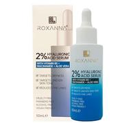 Roxanna 2% Hyaluronic Acid Face Serum 50ml, with Vitamin B5, Niacinamde, Aloe Vera Plumps, Softens & Hydrates Skin, Targets Dryness, Fine Lines, Uneven Skin