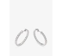 Roxanne First Roxanne First Mega Diamond Large 14ct White Gold and 2.40ct Diamond Hoops Earrings White Gold