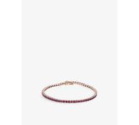 Roxanne First Womens Rose Gold Original Tennis 14ct Yellow-gold and 3ct Ruby Bracelet