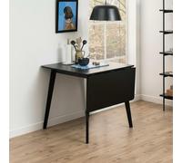 Roxby Drop Leaf Dining Table - 2-4 Seater - 80cm-120cm - Black
