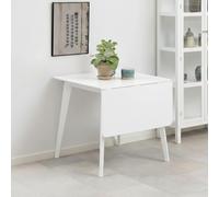 Roxby Drop Leaf Dining Table - 4-6 Seater - 80cm-120cm - White