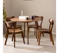 Roxby Round Dining Set - 4 Seater - 105cm - Walnut