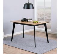 Roxby Round Dining Table - 4 Seater - 120cm - Oak and Black
