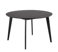 Roxby Round Dining Table in Matt Black 120x76cm