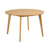 Roxby Round Dining Table in Matt Oak 120x76cm