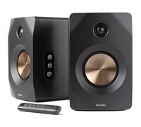 Roxel Active Bookshelf Speakers 100W RMS - BT 5.4, HDMI ARC, Optical, RCA, Remote Control, Bass Treble Adjustment - Powered Stereo for TV, PC, Gaming, Music, Home Cinema Nova (Black)
