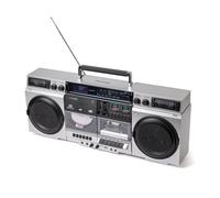 Roxel Camden Retro Cassette CD Player Boombox with DAB/FM Radio, Portable Vintage Player, BT 5.3, USB/TF/SD Playback, Mains Power, Headphone Jack, Vi