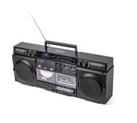 Roxel Camden Retro Cassette CD Player Boombox with DAB/FM Radio, Portable Vintage Player, BT 5.3, USB/TF/SD Playback, Mains Power, Headphone Jack, Vi