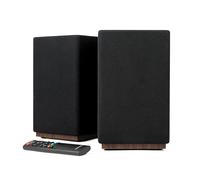 Roxel Infinity Powered Bookshelf Speakers, 60W RMS Active HiFi Stereo, Wireless BT 5.3, HDMI ARC, Optical, Coaxial, USB, Sub Out, Adjustable EQ, Elegant Fabric 3 Metres speaker cable