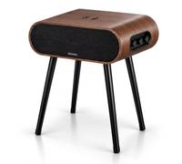 Roxel Jazz 120W 2.1 Wirless Speaker Table, Wireless Charging, HDMI Walnut | 8" Active Bass, Optical Input, TWS Stereo, Bass & Treble Control, Remote