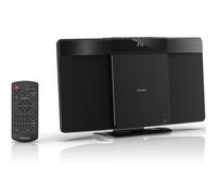 Roxel Micro HiFi System CD Player with FM Radio, Wireless BT V5.4, Powerful Speakers, Wall Mountable, USB & AUX In, Remote Control, Sl lat Desi