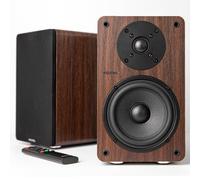 Roxel Onyx Active Bookshelf Speakers, 100-Watt RMS Power, Wireless BT 5.0 Streaming, HDMI ARC, 3-Metre Speaker Cable, Dynamic Sound for Movies, Music