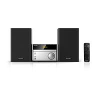 ROXEL RCD-280 Micro Hi-Fi CD Player with DAB/DAB+ and FM Radio Compact Hi-fi System/Multi playback/BT Wireless/USB / MP3 / AUX, Amber LED display, 3