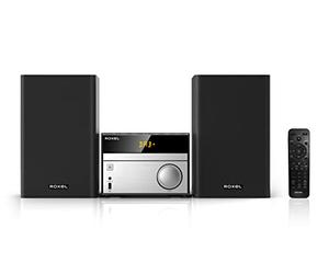 ROXEL RCD-280 Micro Hi-Fi CD Player with DAB/DAB+ and FM Radio Compact Hi-fi System/Multi playback/BT Wireless/USB / MP3 / AUX, Amber LED display, 3 Metres long Speaker Cables, 30W RMS