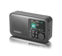 Roxel RDR-30 Portable DAB+ FM Radio with BT 5.3 | 12-Hour Battery | 2.4" Color Display | 80 Presets | Alarm Clock | USB-C Charging |Lightweight | Digital Radio for Home, Travel & Out (Black)