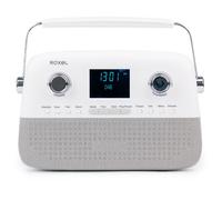 Roxel Retro D2 DAB and FM Radio - 5W Wireless BT Speaker, USB Playback, AUX, Alarm Clock, 30 Preset Stations, Portable Design, Rechargeable Battery,