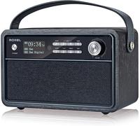 Roxel Retro Radio Wireless Speaker Alarm Clock - Portable DAB/DAB+ Digital & FM